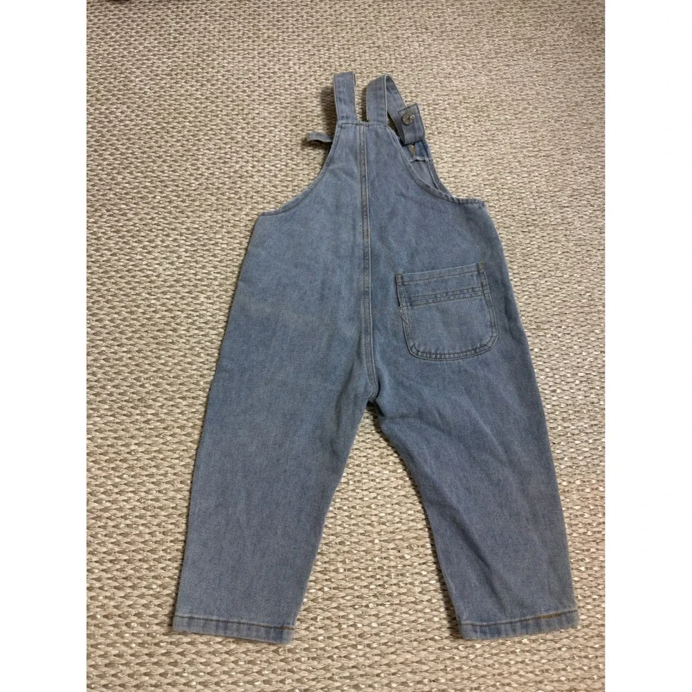 Halloween Denim Overalls Trick or Treat Pumpkin Ghost Embroidery 2T 3T toddler
